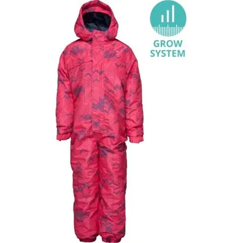 dívčí zimní kombinéza Rostoucí dětská lyžařská kombinéza LOAP CUVEN GROW SYSTEM 104 Růžová, Tmavě modrá