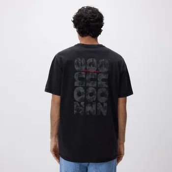 Reserved - Tričko střihu regular s potiskem na zádech - černý - 985HL-99X - 985HL-99X-S