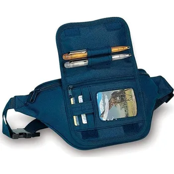 Ledvinka Černá ledvinka s kapsou na karty - Barva Modrá