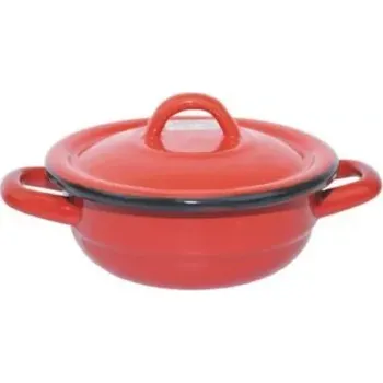 pekáč Mísa na salát s poklicí červená smaltovaná 16 cm