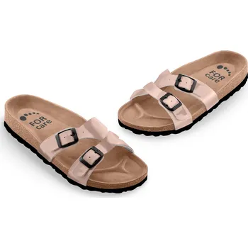 Dámská zdravotní obuv Obuv zdravotní FORcare 212169 béžová lesk (Módní korkové pantofle)