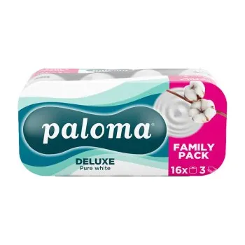 Toaletní papíry Paloma 3vrstvý toaletní papír Pure White, 16 rolí