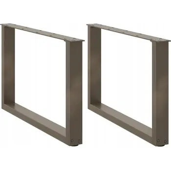 Konferenční stolek Nohy ke konferenčnímu stolku, 2 ks, přírodní ocel, 60x(42-43) cm