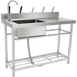 VEVOR Stojící dřez s pracovním stolem…