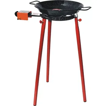 Vařič Hořák L20 Paella 20 cm dva okruhy, trubkový stojan a pánev 28 cm smalt