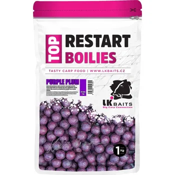 Boilies Návnada Lk Baits Top ReStart Boilies Purple Plum 14 mm, 1 kg