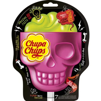 Bonbon Chupa Chups 7pack 3D Skull Bag 105g cena za kartonové balení (Kartonové balení : 12 ks)