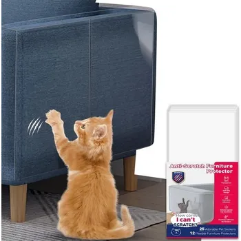 Kosmetika pro kočku Ochranná páska pro kočky proti poškrábání, balení 12 ks poškrábaných fólií pro kočky, samolepicí