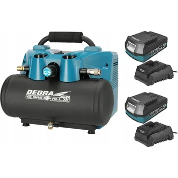 Kompresor DEDRA Kompresor akumulátor 2X2AH kompresor 2x18V SAS+ DED7077V nádrž 6l