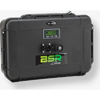 Článková baterie DECATHLON Lithiová baterie BSR DF15 LiFeP04 12V50Ah + konektor pro echolot 16 Ah ČERNÁ