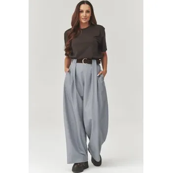 Dámské široké kalhoty Makadamia C34 - šedé Šedá M