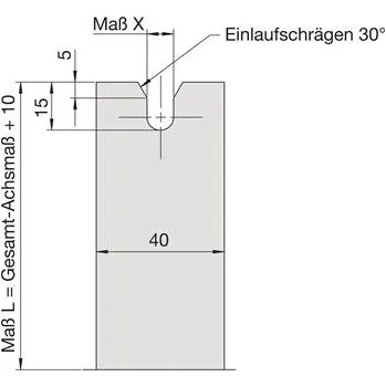 Okno HAUTAU Vidlice pro uzamykací pohon SM2, X=8,3 mm, rozměr osy 75 mm