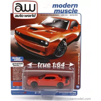 autíčko Autoworld Dodge Charger R/t Coupe 2019 1:64 Orange
