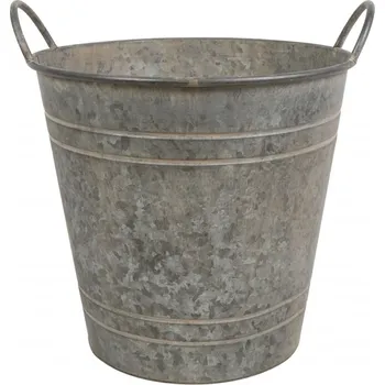 Květináč Kovové vědro s uchy Lena, 33 cm
