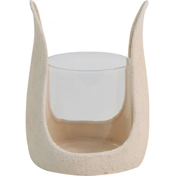 Svícen Kovový svícen Elenor S bílý, 20 x 12,5 cm