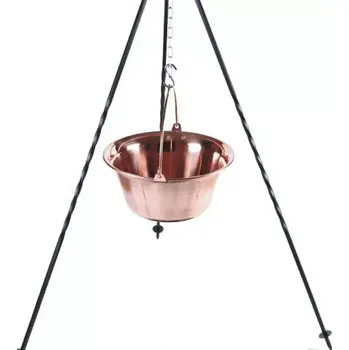 kotlíky Trojnožka 1,25 m a měděný gulášový kotlík 14 litrů