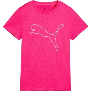 Dámské tričko Puma W TAD ESSENTIAL HEATHER LOGO TEE L Růžová, Bílá