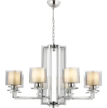 Lustr na řetězu VARANA 8xE27/40W/230V lesklý chrom