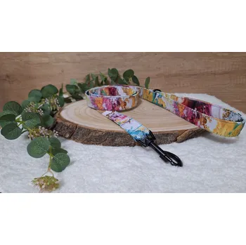 Vodítko pro psa Vodítko pro velká a obří plemena - AURORA, 1,5 m, Karabina 90 mm - pro velká plemena - pochromováno