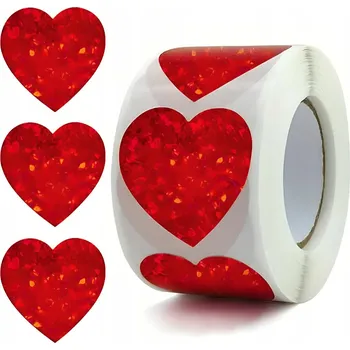 samolepka SAMOLEPKY PRO DĚTI SRDCE 500 KS srdíčka brokátová