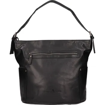 Kabelka Dámská kožená kabelka Greenwood Amalia - černá