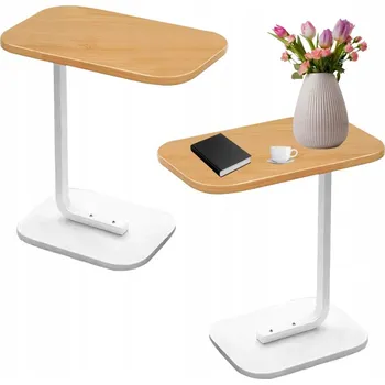 Konferenční stolek Odkládací stolek oválný 28 x 40 x 55 cm žlutý