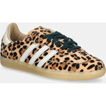 Dámská obuv Kožené tenisky adidas Originals Samba Og KI6674 hnědá 88X, EUR 41 1/3