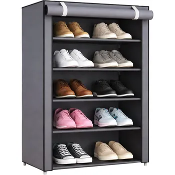 Botník Botník Gockowiak antracitová 5 polic 16 párů