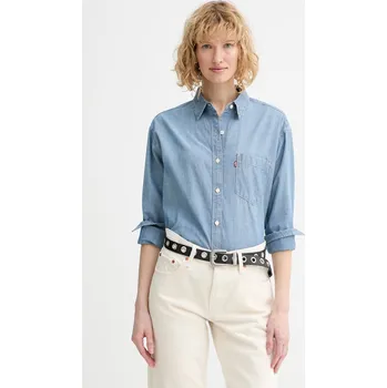 Pánská košile Bavlněná košile Levi's HARLIE BOYFRIEND 001HM.0021 modrá 50J, vel. M