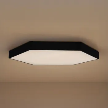 LED Stropní svítidlo LED/200W/230V 3000/4000/6500K pr. 100 cm černá