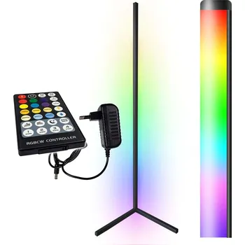 Stojací lampa Stojací lampa LED-ONE černá s dálkovým ovládáním RGB+CCT 20 W