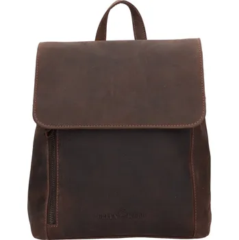 Městský batoh Dámský kožený batoh Greenwood Anet - tmavě hnědá
