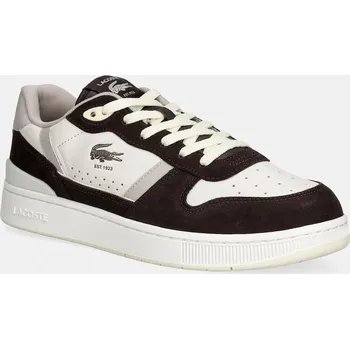 Pánská obuv Kožené tenisky Lacoste Men T-Clip Set Sneakers 51SMA0100 hnědá 89X, EUR 42