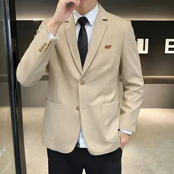 Best Fashion Pánské společenské sako v elegantním stylu Barva: Kávová, Velikost: M