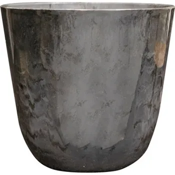 Obal na květináč Obal kulatý PALERMO plastový šedý maramorovaný 23cm