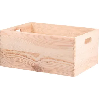 Úložný box Bedna dřevená KYNAST se 2 uchy 40x30x19cm