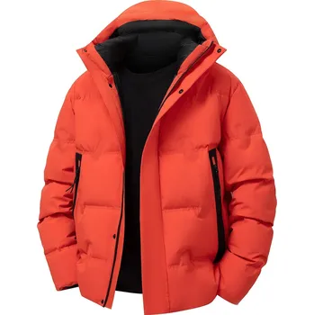 Pánský kabát Best Fashion Pánská péřová bunda s kapucí pro zimní období Barva: Červená, Velikost: 3XL