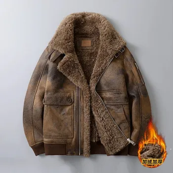 Pánský zimní kabát Best Fashion Pánská zateplená bunda v motorkářském stylu Barva: Khaki, Velikost: L