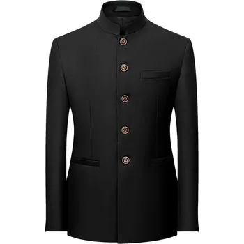 Best Fashion Pánské elegantní sako v business stylu Barva: Černá, Velikost: S