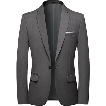 Best Fashion Pánské sako ve slim střihu Velikost: 3XS, Barva (Varianta): Šedá