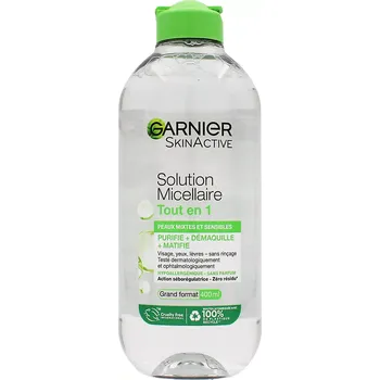 Kosmetika Garnier SkinActive All-in-1 Micellar Solution micelární voda pro smíšenou a citlivou pleť 400 ml + Prodloužená možnost vrácení zboží do 30 dnů.