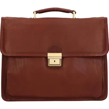 Dámská aktovka Kožená pánská aktovka Katana Venet - koňak