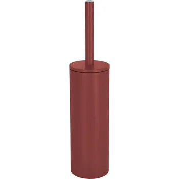Sada koupelnových doplňků Spirella WC štětka AKIRA, matně karmínová, ocel
