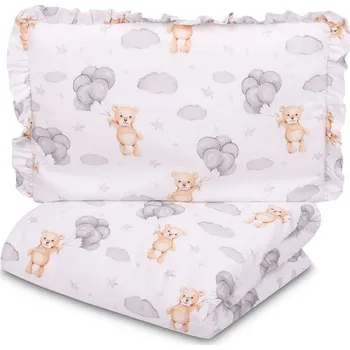 Dětsný nábytek Povlečení do postýlky 135x100, 40x60cm, Medvídek šedý