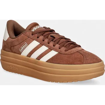 Dámská obuv Semišové tenisky adidas VL Court Bold JH5340 hnědá 88X, EUR 36 2/3