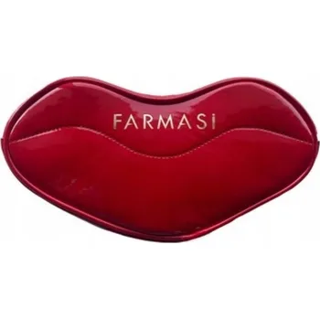 Kosmetická taška FARMASI Kosmetická taštička červená s motivem rtů na zip