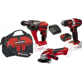 Vrtačka EINHELL SADA AKU NÁŘADÍ 18V PXC 4,0AH VRTACÍ KLADIVO ŠROUBOVÁK AKU TAŠKA