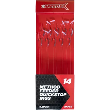 Rybářský háček FEEDER EXPERT návazce - Návazce č.14 s nekonečnou zarážkou 10ks
