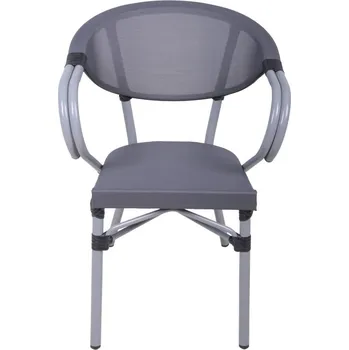 Šedá kovová zahradní židle Toskana – Garden Pleasure ID_1780654