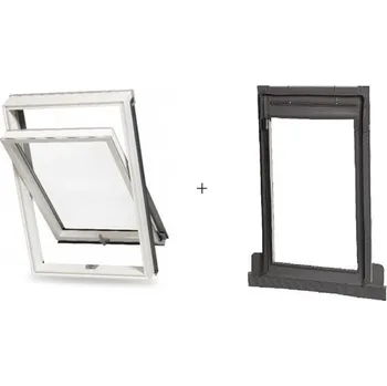 Okno SET DAKEA BETTER SAFE PVC plastové střešní okno 66x118 cm + lemování KTF do 5cm